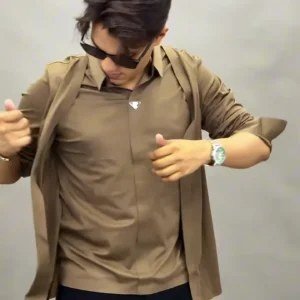 Modern Layered Shirt Outfit (Men)